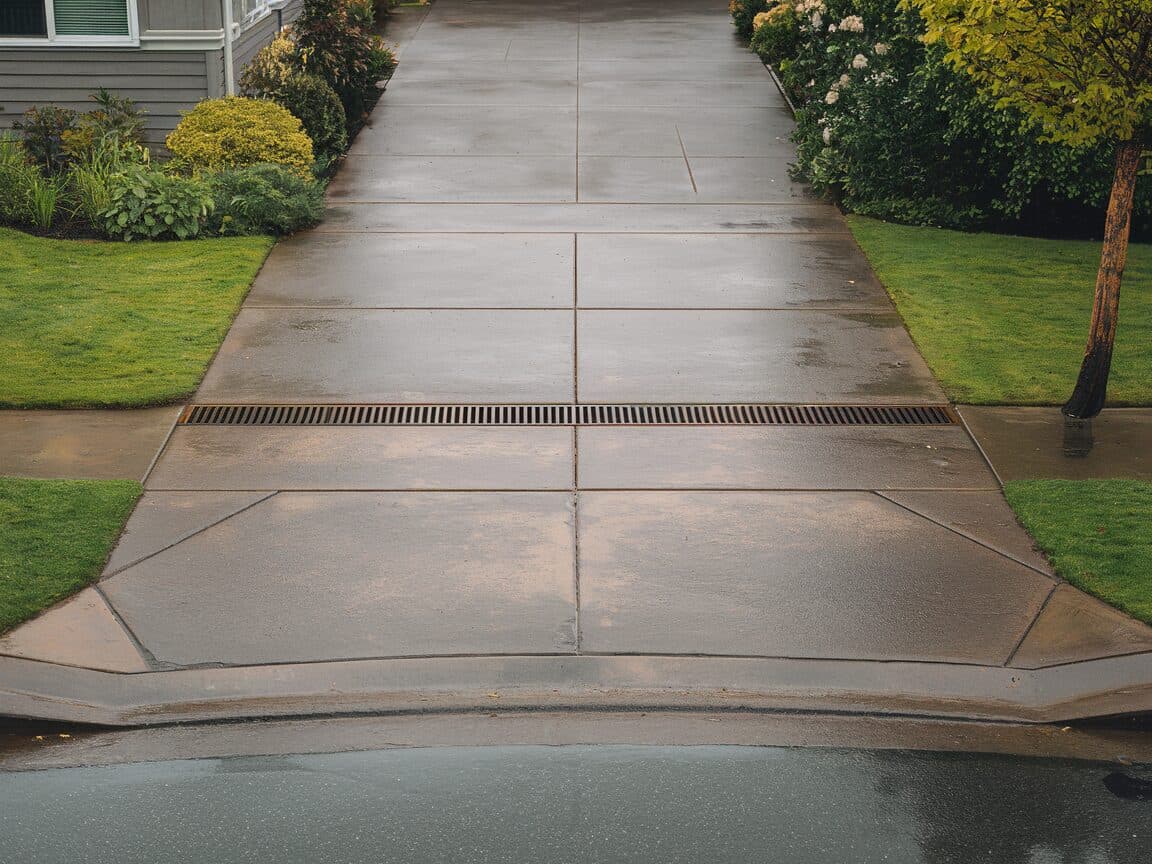 After: Flooded Driveway to Clean Drive